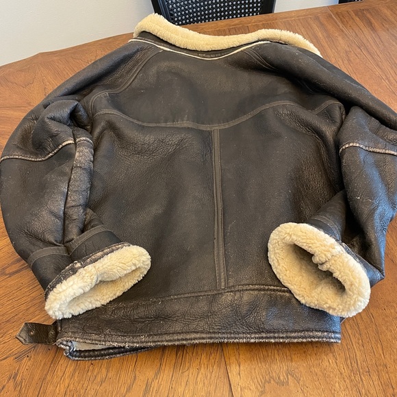 Beautiful soft genuine leather bomber jacket lined with English sheep’s wool! - Picture 5 of 9
